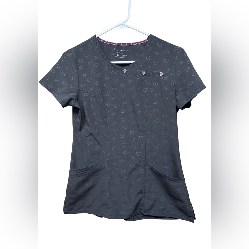 HeartSoul Women's Black Scrub Top Size XS